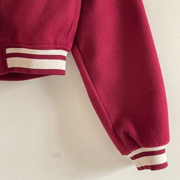 HM Girls Varsity Jacket Sz 18 GR Patch Preppy Letterman Academia Bomber Y2K Coat - Picture 5 of 11